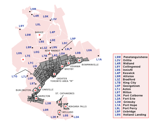 FSA Codes By Central Ontario Moving Tools TopMoving ca